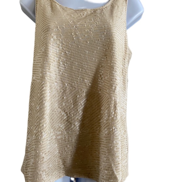 Like new! Chicos taupe ruffle cardigan M/L - Picture 4 of 4